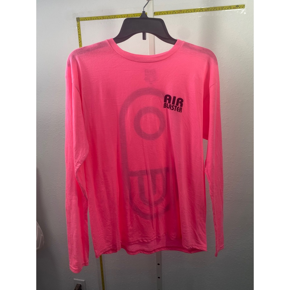 Airblaster Mens Neon Pink Long Sleeve Graphic Pill‎ Logo T-Shirt Size Medium